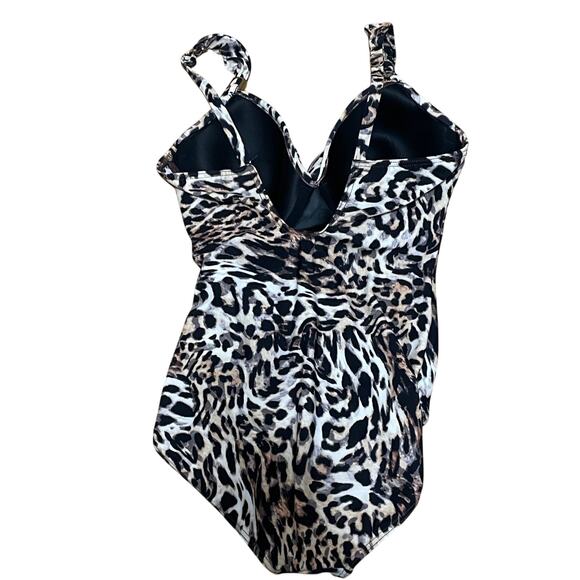 Miraclesuit Women's 12 Fur Realz Siren‎ Leopard Animal Print One Piece Swimsuit - Picture 6 of 6